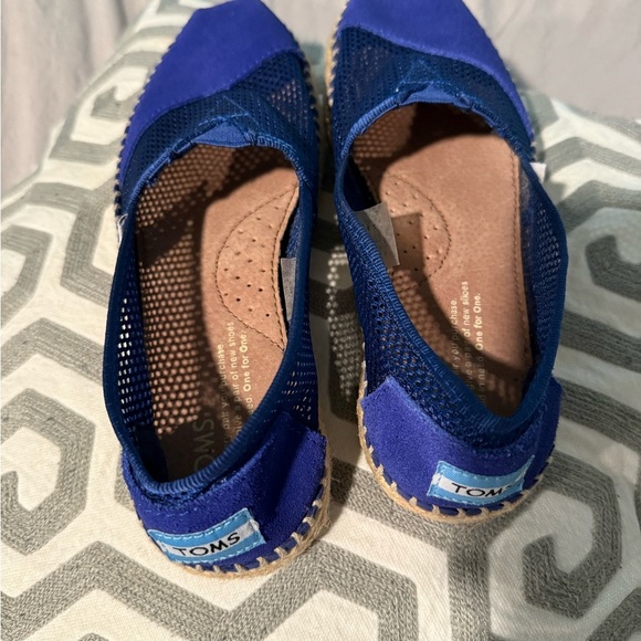 TOMS Royal Blue Mesh Espadrilles - Picture 4 of 4